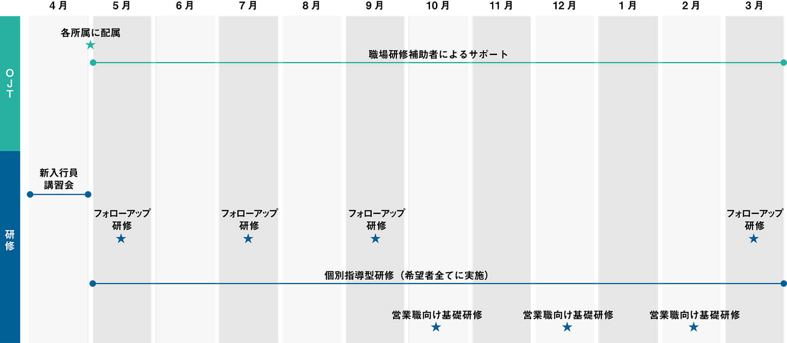 研修スケジュールイメージ